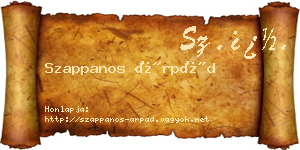 Szappanos Árpád névjegykártya